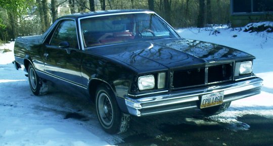 Passenger side front 3/4 view of my El Camino